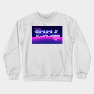 Original 1984 Style - 80s Neon Grid Nostalgia Crewneck Sweatshirt